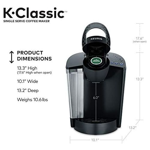  Keurig K-Classic Coffee Maker K-Cup Pod, Single Serve, Programmable, 6 to 10 oz. Brew Sizes, Black