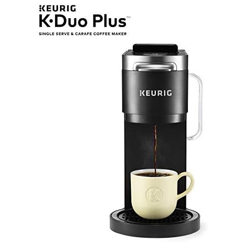  Keurig K-Duo Plus Coffee Maker, Single Serve and 12-Cup Carafe Drip Coffee Brewer, Compatible with K-Cup Pods and Ground Coffee, Black