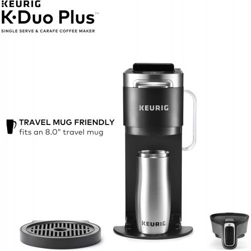  Keurig K-Duo Plus Coffee Maker, Single Serve and 12-Cup Carafe Drip Coffee Brewer, Compatible with K-Cup Pods and Ground Coffee, Black