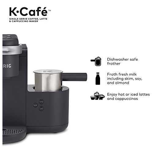  Keurig K-Cafe Single-Serve K-Cup Coffee Maker, Latte Maker and Cappuccino Maker, Comes with Dishwasher Safe Milk Frother, Coffee Shot Capability, Compatible with all Keurig K-Cup P