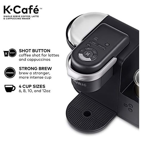  Keurig K-Cafe Single-Serve K-Cup Coffee Maker, Latte Maker and Cappuccino Maker, Comes with Dishwasher Safe Milk Frother, Coffee Shot Capability, Compatible with all Keurig K-Cup P