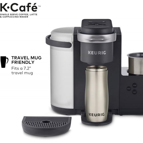  Keurig K-Cafe Coffee Maker, Single Serve K-Cup Pod Coffee, Latte and Cappuccino Maker, Comes with Dishwasher Safe Milk Frother, Coffee Shot Capability, Compatible With all K-Cup Po