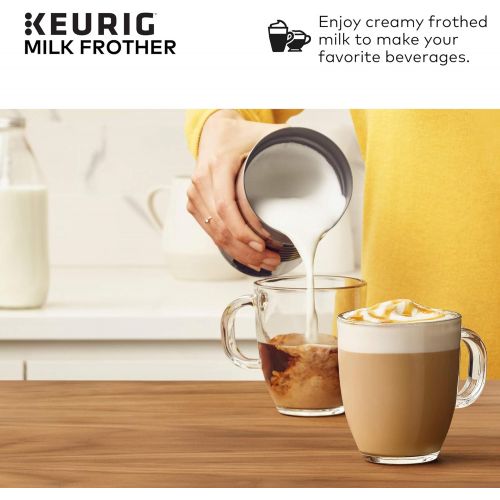  Keurig Standalone Frother Works Non-Dairy Milk, Hot and Cold Frothing, 6 Oz, Black