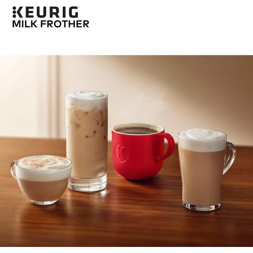  Keurig Standalone Frother Works Non-Dairy Milk, Hot and Cold Frothing, 6 Oz, Black