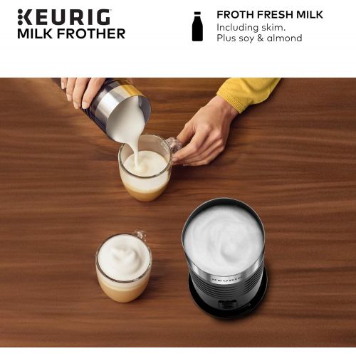  Keurig Standalone Frother Works Non-Dairy Milk, Hot and Cold Frothing, 6 Oz, Black