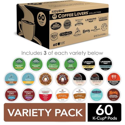  Keurig Coffee Lovers Collection Variety Pack, Single-Serve Coffee K-Cup Pods Sampler, 60 Count