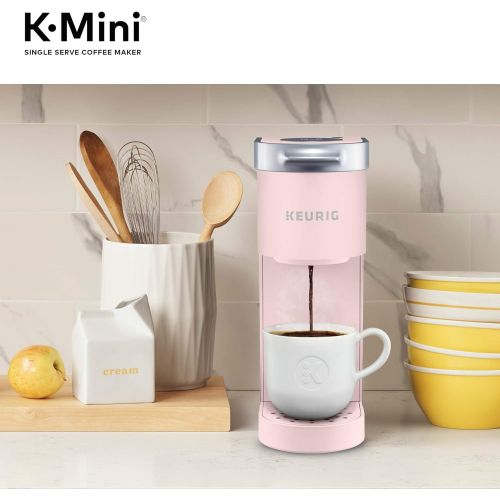 Keurig K-Mini Coffee Maker, Single Serve K-Cup Pod Coffee Brewer, 6 to 12 oz. Brew Sizes, Dusty Rose