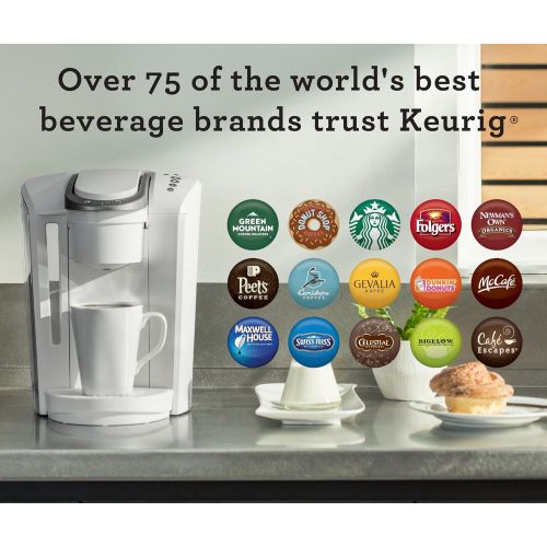  Keurig K-Select Coffee Maker, Single Serve K-Cup Pod Coffee Brewer, With Strength Control and Hot Water On Demand, Matte White