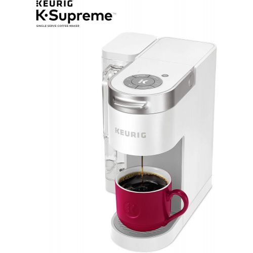  Keurig K-Supreme Coffee Maker, Single Serve K-Cup Pod Coffee Brewer, With MultiStream Technology, 66 Oz Dual-Position Reservoir, and Customizable Settings, White