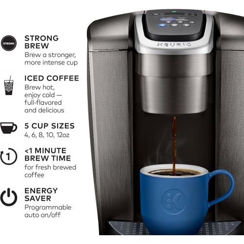  Keurig K-Elite Coffee Maker, Single Serve K-Cup Pod Coffee Brewer, With Iced Coffee Capability, Brushed Slate