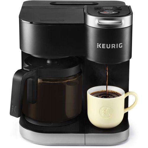  Keurig K-Duo Coffee Maker, Single Serve and 12-Cup Carafe Drip Coffee Brewer, Compatible with K-Cup Pods and Ground Coffee, Black