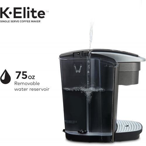  Keurig K-Elite Coffee Maker, Single Serve K-Cup Pod Coffee Brewer, With Iced Coffee Capability, Brushed Slate