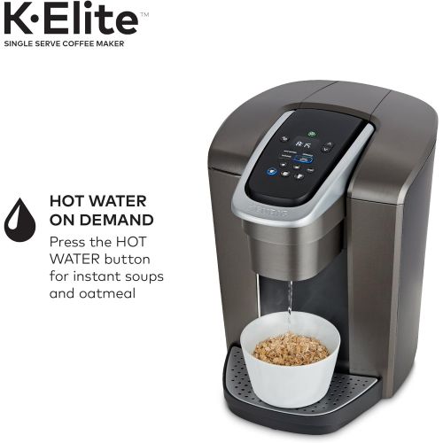  Keurig K-Elite Coffee Maker, Single Serve K-Cup Pod Coffee Brewer, With Iced Coffee Capability, Brushed Slate