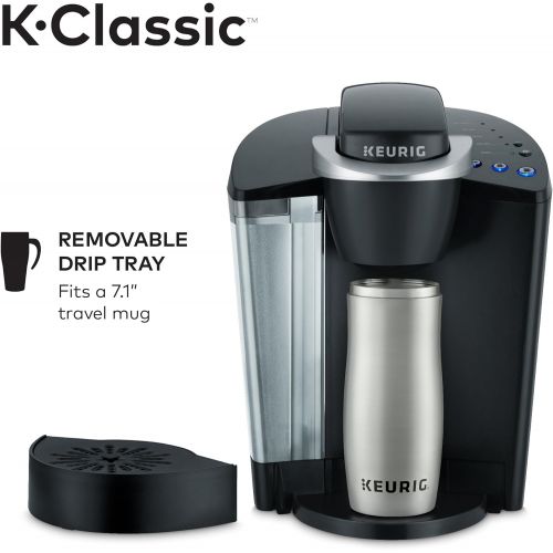  Keurig K-Classic Coffee Maker, Single Serve K-Cup Pod Coffee Brewer, 6 to 10 Oz. Brew Sizes, Black