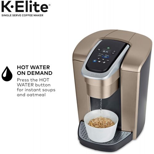  [아마존베스트]Keurig K-Elite Coffee Maker, Single Serve K-Cup Pod Coffee Brewer, With Iced Coffee Capability, Brushed Gold