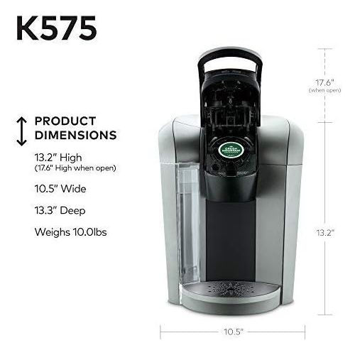  [아마존베스트]Keurig K575 Coffee Maker, Single Serve K-Cup Pod Coffee Brewer, Programmable Brewer, Platinum