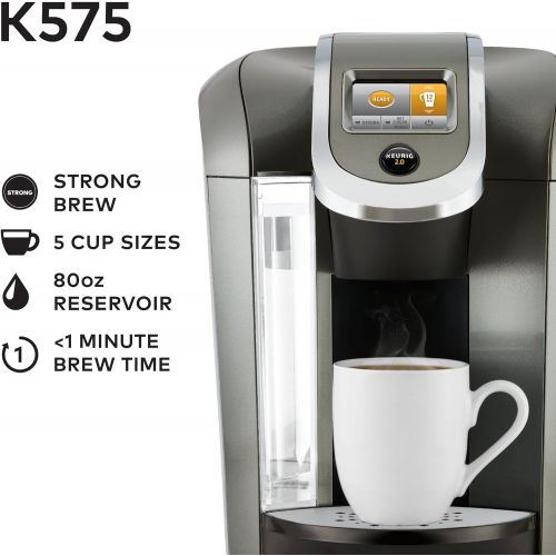  [아마존베스트]Keurig K575 Coffee Maker, Single Serve K-Cup Pod Coffee Brewer, Programmable Brewer, Platinum