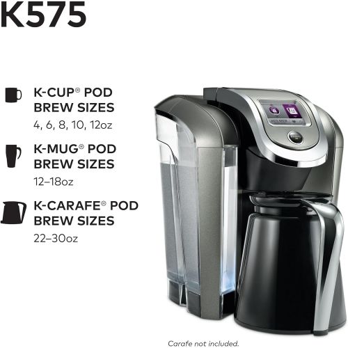  [아마존베스트]Keurig K575 Coffee Maker, Single Serve K-Cup Pod Coffee Brewer, Programmable Brewer, Platinum