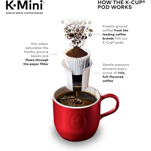  Keurig K-Mini Coffee Maker, Single Serve K-Cup Pod Coffee Brewer, 6 to 12 oz. Brew Sizes, Dusty Rose