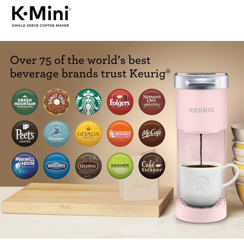  Keurig K-Mini Coffee Maker, Single Serve K-Cup Pod Coffee Brewer, 6 to 12 oz. Brew Sizes, Dusty Rose