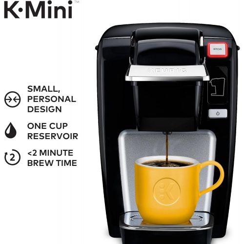  Keurig K15 Coffee Maker, Single Serve K-Cup Pod Coffee Brewer, 6 to 10 Oz. Brew Sizes, Black