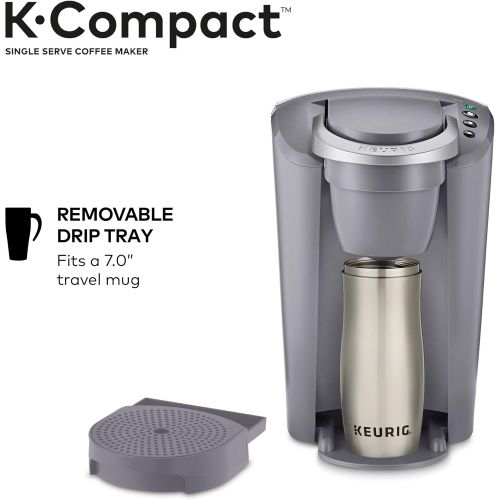  Keurig K-Compact Single-Serve K-Cup Pod Coffee Maker (Grey)