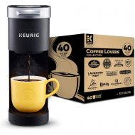 Keurig K-Mini Coffee Maker, Black with Coffee Lovers 40 Count Variety Pack Coffee Pods