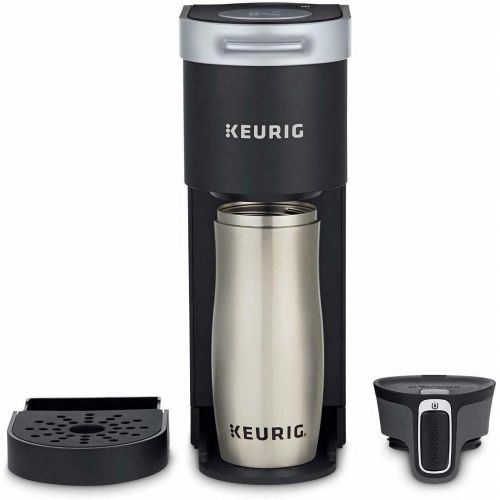  Keurig K-Mini Single Serve K-Cup Pod Coffee Maker (Black) with Cleaning Cups (5 Cups) Bundle (2 Items)