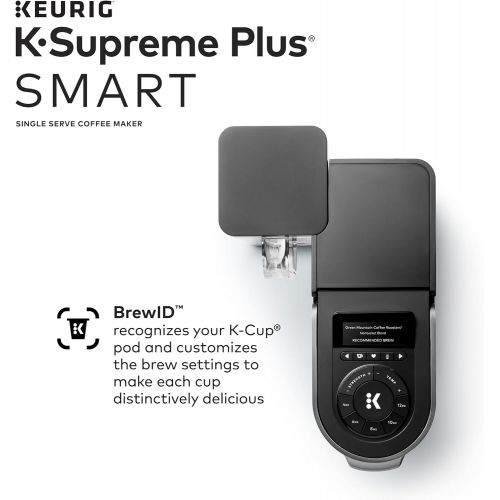  Keurig K-Supreme Plus SMART Coffee Maker, Single Serve K-Cup Pod Coffee Brewer, BREWID and MultiStream Technology, 78 Oz Removable Reservoir, Brews 4 to 12oz cups, Black Stainless
