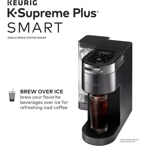  Keurig K-Supreme Plus SMART Coffee Maker, Single Serve K-Cup Pod Coffee Brewer, BREWID and MultiStream Technology, 78 Oz Removable Reservoir, Brews 4 to 12oz cups, Black Stainless