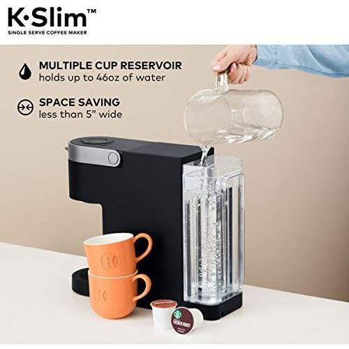  Keurig K-Slim Coffee Maker, Single Serve K-Cup Pod Coffee Brewer, 8 to 12 oz. Brew Sizes, Black