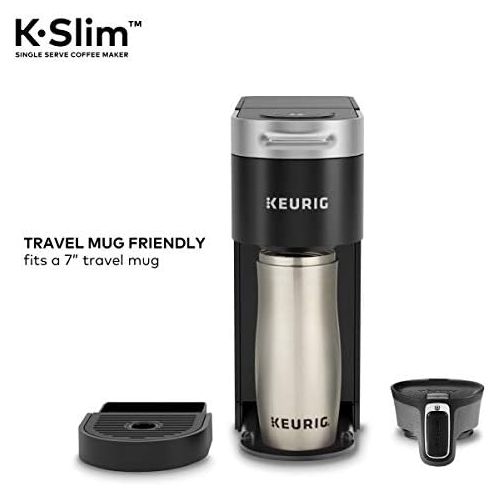  Keurig K-Slim Coffee Maker, Single Serve K-Cup Pod Coffee Brewer, 8 to 12 oz. Brew Sizes, Black