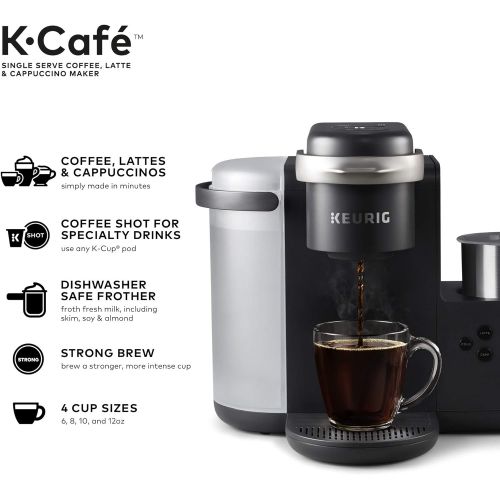  Keurig K-Cafe Single Serve Coffee Maker with Lavazza Espresso Italiano, 32 K-Cup Pods