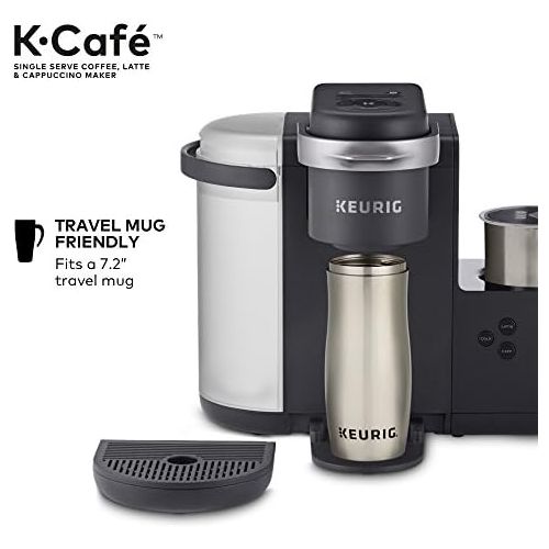 [아마존베스트]Keurig K-Cafe Coffee Maker, Single Serve K-Cup Pod Coffee, Latte and Cappuccino Maker, Comes with Dishwasher Safe Milk Frother, Coffee Shot Capability, Compatible With all K-Cup Po