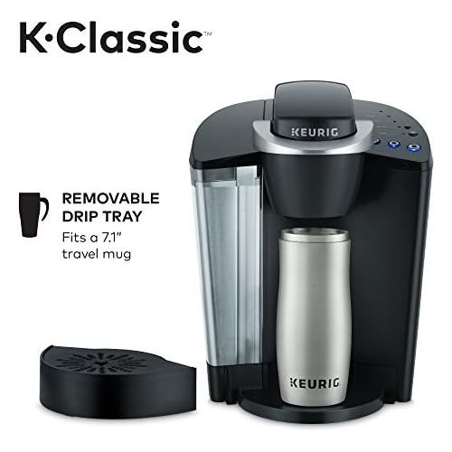  [아마존베스트]Keurig K-Classic Coffee Maker, Single Serve K-Cup Pod Coffee Brewer, 6 to 10 Oz. Brew Sizes, Black