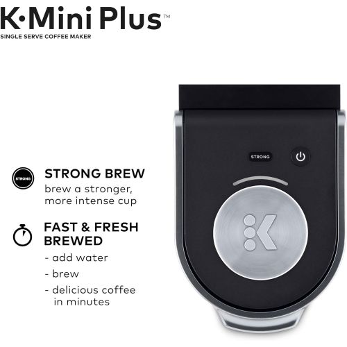  [아마존베스트]Keurig K-Mini Plus Coffee Maker, Single Serve K-Cup Pod Coffee Brewer, Comes With 6 to 12 Oz. Brew Size, K-Cup Pod Storage, and Travel Mug Friendly, Black