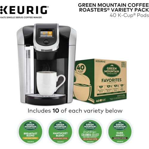  Keurig K475 Single Serve K-Cup Pod Coffee Maker with 12oz Brew Size, Strength Control, and temperature control, Programmable, Black