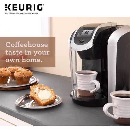  Keurig K475 Single Serve K-Cup Pod Coffee Maker with 12oz Brew Size, Strength Control, and temperature control, Programmable, Black