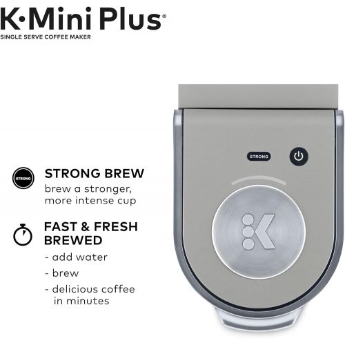  Keurig K-Mini Plus Single Serve K-Cup Pod Coffee Maker, with 6 to 12oz Brew Size, Stores up to 9 K-Cup Pods, Travel Mug Friendly, Matte Black