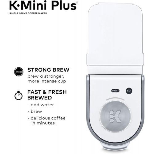  Keurig K-Mini Plus Single Serve K-Cup Pod Coffee Maker, with 6 to 12oz Brew Size, Stores up to 9 K-Cup Pods, Travel Mug Friendly, Matte Black