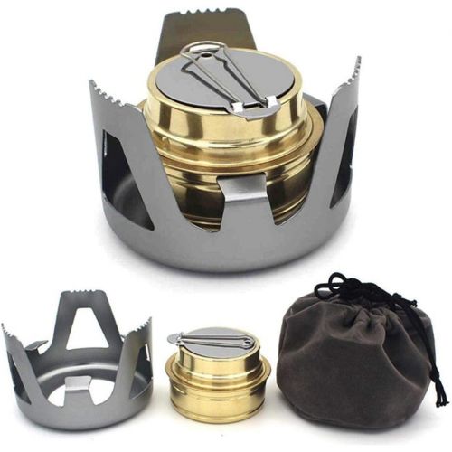  Keweis Portable Outdoor Mini Alcohol Stove Burner Ultralight Camping Cookware Set for Outdoor Camping, Hiking, Backpacking, Picnic