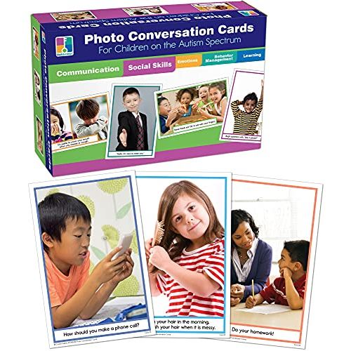  Key Education Photo Conversation Cards for Children with Autism and Aspergers