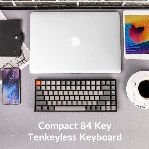  [아마존핫딜][아마존 핫딜] Keychron K2 RGB Wireless Mechanical Gaming Keyboard with Gateron Brown Switch/USB Wired/Anti Ghosting /84 Key N-Key Rollover, Bluetooth Computer Keyboard for Mac Windows PC Gamer