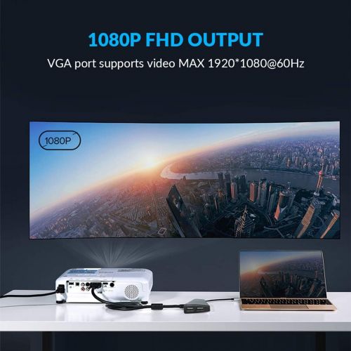  [아마존핫딜][아마존 핫딜] USB C Hub Adapter for MacBook Pro 2019 / MacBook 2018, Keychron 10 in 1 Thunderbolt 3 Type C Hub with 4K HDMI/Ethernet Port / 4 USB 3.0 Ports / 1080P VGA/SD/TF Card Reader/Power Fa