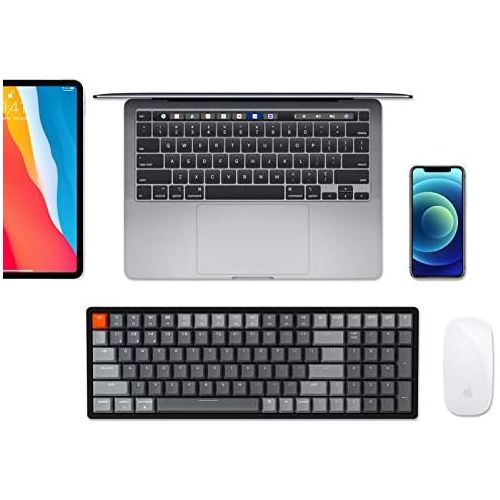  Keychron K4 Wireless Bluetooth/USB Wired Gaming Mechanical Keyboard, Compact 100 Keys RGB LED Backlit Gateron G Pro Blue Switch N-Key Rollover, Aluminum Frame for Mac Windows, Vers