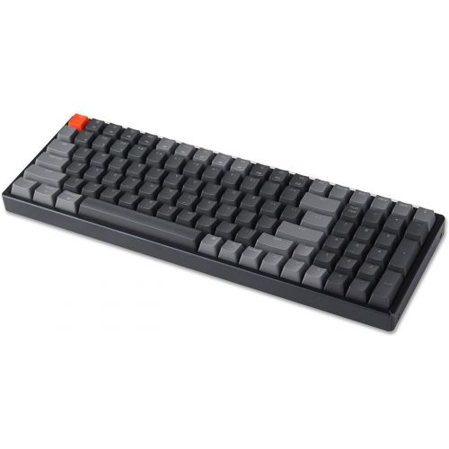  Keychron K4 Wireless Bluetooth/USB Wired Gaming Mechanical Keyboard, Compact 100 Keys RGB LED Backlit Gateron G Pro Blue Switch N-Key Rollover, Aluminum Frame for Mac Windows, Vers