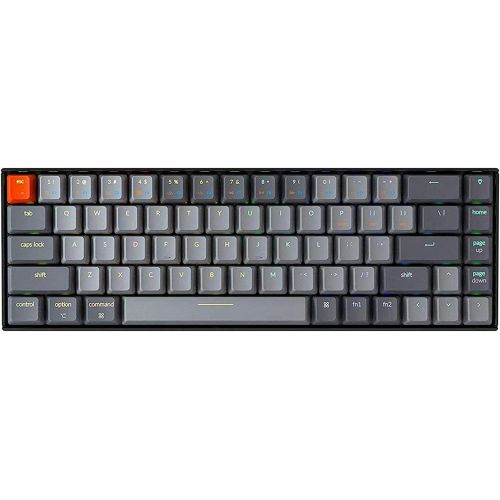  Keychron K6 Mechanical Keyboard 65% Compact 68 Key Wireless Gaming Keyboard, RGB Backlight Bluetooth 5.1/Wired Keyboard Compatible with Mac Windows, Gateron G Pro Brown Switch