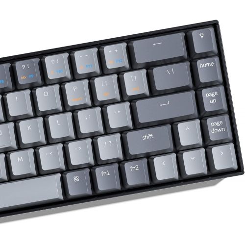  Keychron K6 Mechanical Keyboard 65% Compact 68 Key Wireless Gaming Keyboard, RGB Backlight Bluetooth 5.1/Wired Keyboard Compatible with Mac Windows, Gateron G Pro Brown Switch