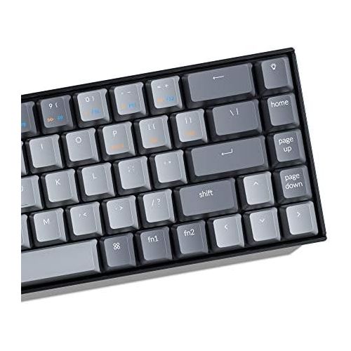  Keychron K6 Bluetooth 5.1 Wireless Mechanical Keyboard with Gateron G Pro Red Switch/LED Backlit/Rechargeable Battery, 68 Keys Compact Keyboard Compatible with Mac Windows