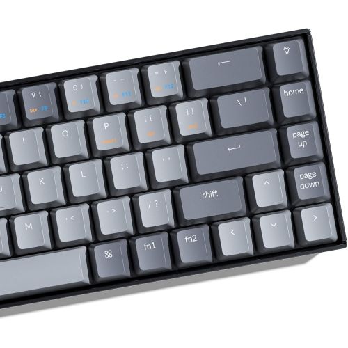  Keychron K6 Bluetooth 5.1 Wireless Mechanical Keyboard with Gateron G Pro Red Switch/LED Backlit/Rechargeable Battery, 68 Keys Compact Keyboard Compatible with Mac Windows